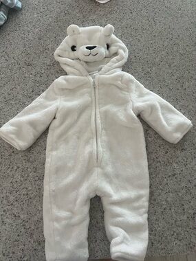 Koala Kids Cream Bear Hooded One-Piece